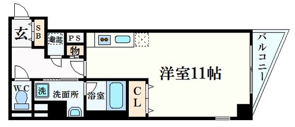 西宮駅 徒歩5分 5階の物件間取画像